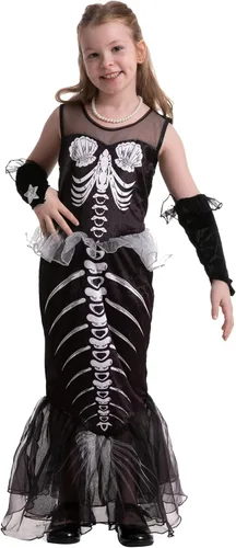 Vista 6 de Spooktacular Creations Disfraz de esqueleto de sirena de Halloween para niños
