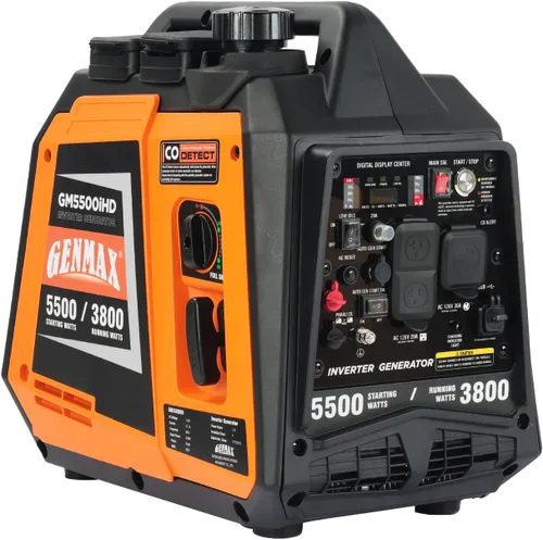 Vista 21 de GENMAX Generador portátil, motor de gas ultra silencioso de 1200 W, cumple con la EPA, función de modo ecológico, ultraligero para uso doméstico