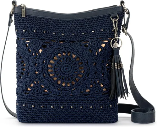 Vista 5 de The Sak Lucia - Bolso cruzado de ganchillo, bolso convertible con correa ajustable para el hombro
