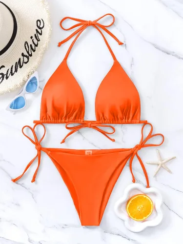 Vista 20 de Rajputana Conjunto de bikini para mujer, traje de baño brasileño de dos piezas con tanga