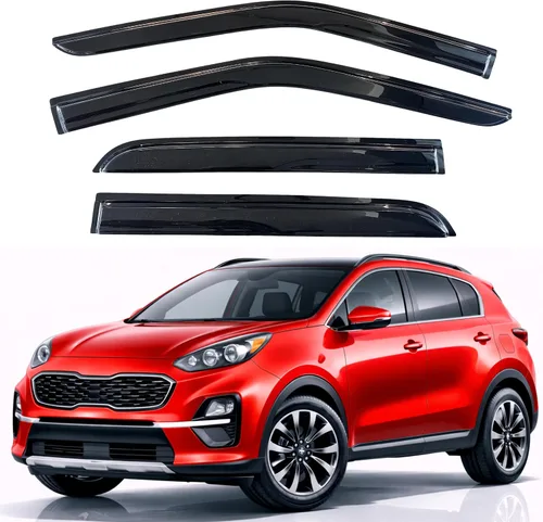 Vista 408 de KPY Moldura deflectora de viento con protección contra la lluvia compatible con Mazda CX-3 2016-2021 (CX3), 4 unidades, para ventana lateral
