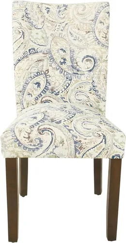 Vista 5 de HomePop Classic Parsons - Silla de comedor, terciopelo azul Azul terciopelo