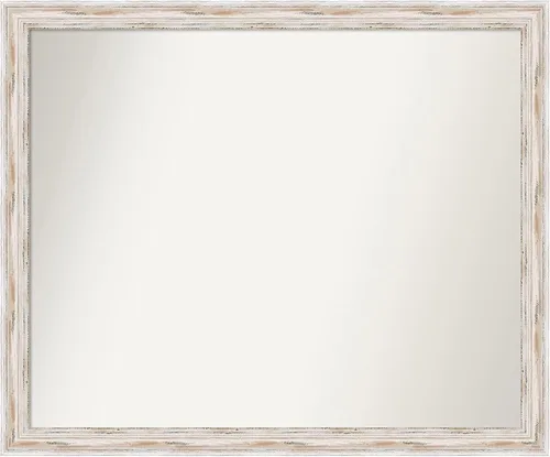 Vista 320 de Amanti Art Espejo personalizado, espejo de baño estrecho Alexandria White Wash, espejo de pared o espejo de tocador de baño sobre el fregadero