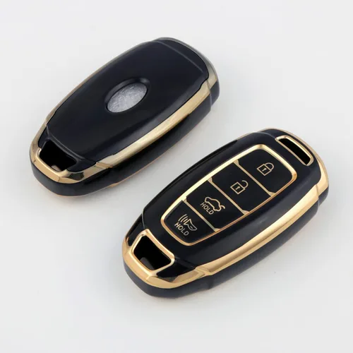 Vista 3 de Funda para llavero Hyundai, compatible con Hyundai Santa Fe Palisade Kona Elantra GT Veloster 2019, 2020, 2021, 2022, Hyundai Santa Fe, Palisade