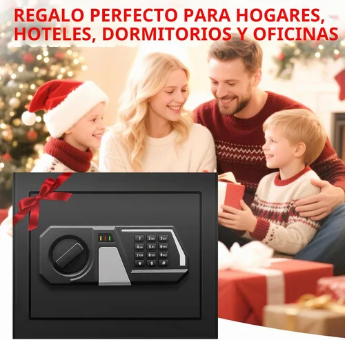 Vista 8 de Caja fuerte pequeña de 1.3 Cub para uso doméstico, a prueba de fuego y agua, caja de seguridad digital ignífuga con cerradura de combinación