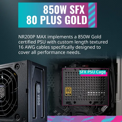 Vista 4 de Cooler Master NR200P MAX SFF - Funda Mini-ITX de factor de forma pequeño y GIGABYTE B550I AORUS PRO AX, AM4 AMD/B550/Mini-Itx/Dual M.2/SATA