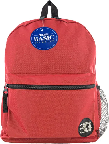 Vista 9 de BAZIC - Mochila escolar de 16 pulgadas, color negro, ligera, con parte