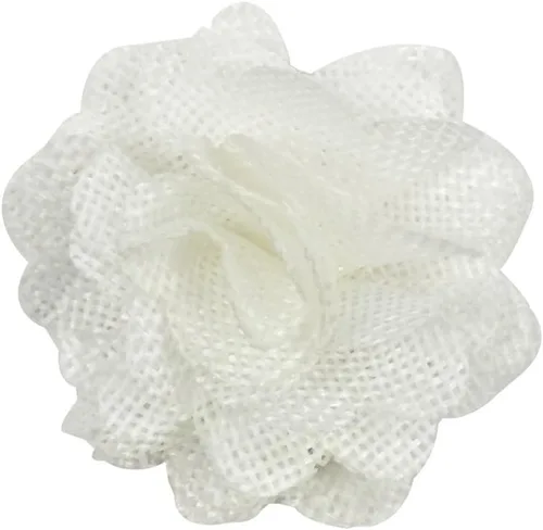 Vista 18 de Wrapables® Shabby Chic - Flor de arpillera de 2 pulgadas de diámetro (juego de 20), gris ceniza