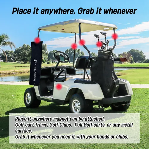 Vista 5 de Magnet-it - Toalla de golf magnética de tres pliegues Patrón de gofre de microfibra Fuerte sujeción para bolsas de golf Accesorios de golf