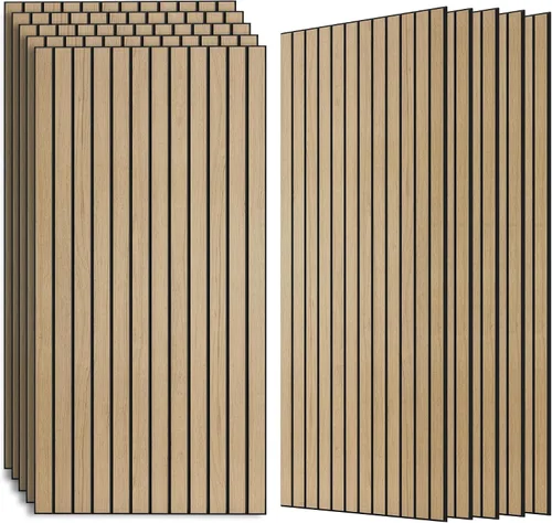 Vista 37 de Paquete de 4 paneles acústicos absorbentes de sonido, 47.2"x23.6" (47.2 x 23.6 pulgadas) paneles de amortiguación de sonido, paneles decorativos