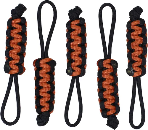 Vista 17 de BubbasGarageTv - Tiradores de cremallera de paracord grandes y resistentes (negro)