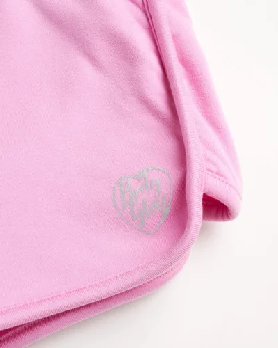 Vista 4 de Body Glove Pantalones cortos activos para niñas, paquete de 4 pantalones cortos de delfín para gimnasio y gimnasio (Talla 7-12)