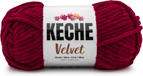 Vista 181 de Keche Hilo para ganchillo, hilo de terciopelo, chenilla suave, manta de bebé voluminosa amigurumi Yarn 3.53 oz (132 yardas) - Arona