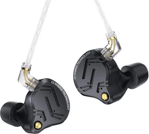 Vista 4 de Keephifi KZ ZS10 Pro - Auriculares intrauditivos, 4BA+1DD de 5 controladores, placa frontal de acero inoxidable, cable desmontable de 2 pines