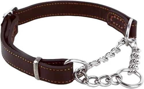 Vista 8 de Love Dream Martingale - Collar de cuero para perros de entrenamiento, cadena de acero inoxidable antiescape, sin tirones, para perros pequeños, Negro