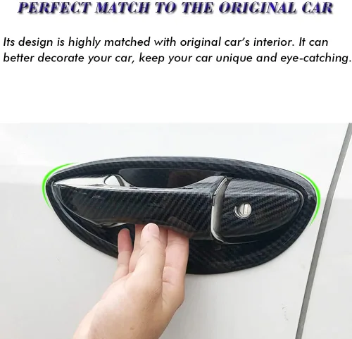 Vista 4 de 8 piezas de plástico ABS para exterior de la manija de la puerta, marco de la puerta, accesorios de decoración para Toyota Corolla 2014-2019,