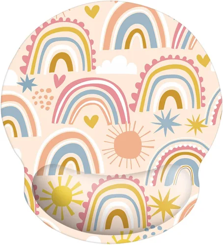 Vista 13 de Alfombrilla ergonómica de espuma viscoelástica para mouse con soporte de muñeca, cómoda alfombrilla acolchada de 9 x 10 pulgadas, alfombrilla