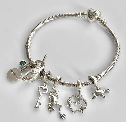 Vista 4 de Bolenvi - Abalorio de plata de ley 925 con diseño de tiburón blanco para pulseras o collares