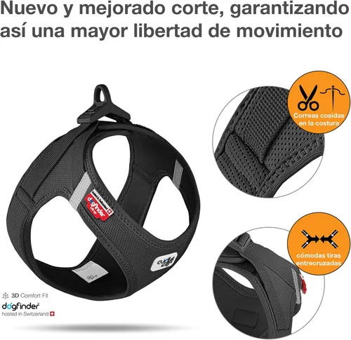 Vista 2 de Arnés Chaleco Curli Clasp Air-Mesh Negro 3XS