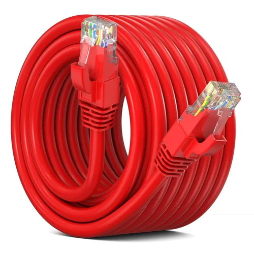 Vista 43 de Maximm Cable Ethernet Cat 6, cable de red y conexión de alta velocidad de 10 pies, UTP, 10 Gbps, cable Ethernet de 550 MHz, color naranja