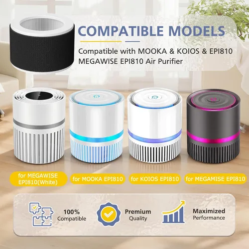 Vista 2 de Filtro de repuesto EPI810, compatible con KOIOS y MEGAWISE y MOOKA EPI810, filtración de 3 etapas para filtro Megawise EPI810, paquete de 2