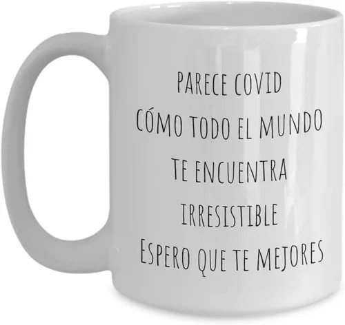 Vista 3 de Covid Get Well Gifts in Spanish Recupérate Pronto Regalos Para Hombres y Para Mujeres COVID 19 Siéntete Mejor Taza de Café Enfermedad Viral