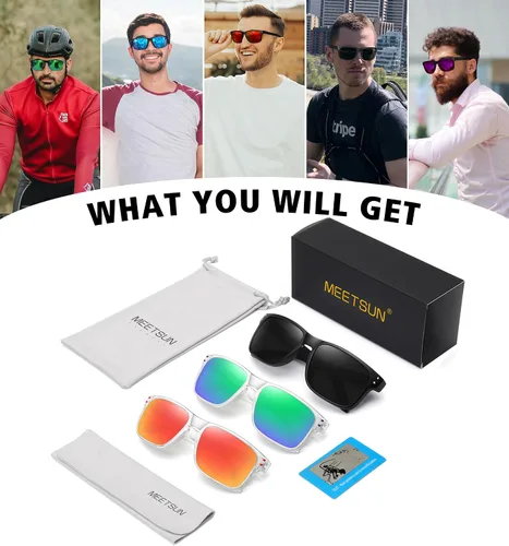 Vista 7 de MEETSUN Polarized Sunglasses for Men Women Sports Driving Fishing Glasses UV400 Protection