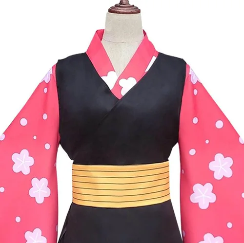 Vista 5 de Disfraz de anime Makomo Kisatsutai para mujer, kimono, uniforme de Halloween