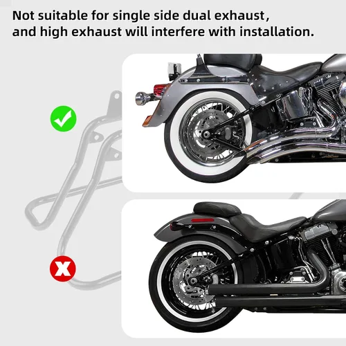 Vista 5 de XMT-MOTO Soportes de conversión de alforjas para Harley Heritage Softail 1986-2017