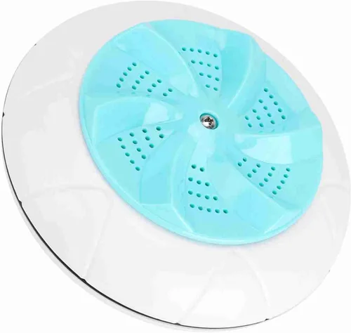 Vista 5 de Mini lavadora portátil Turbo para viajes de lavandería doméstica (verde)