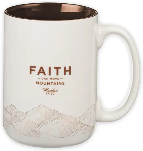 Vista 11 de Christian Art Gifts Taza grande de cerámica inspiradora con escritura bíblica para café y té para hombres: Versículo bíblico que anima al hombre