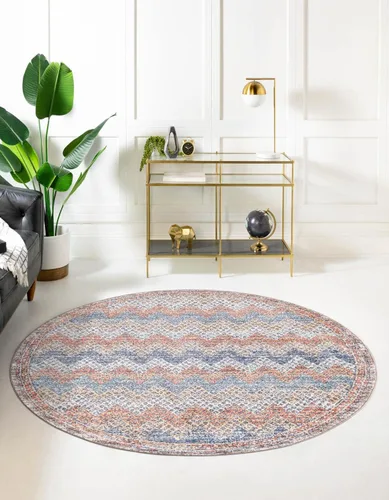 Vista 9 de Unique Loom Colección Aramis - Alfombra Stella (rectangular 2' 0" x 3' 1", Multi/Azul)