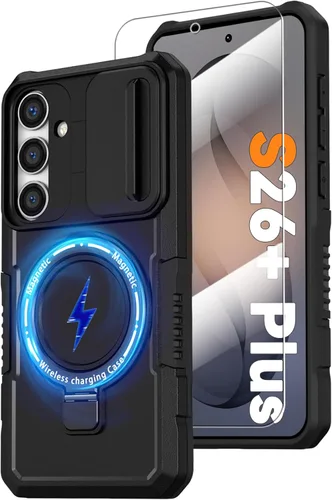 Vista 131 de Funda magnética para Samsung Galaxy Note 20 Ultra con soporte de anillo [con protector de pantalla] [Compatible con carga inalámbrica MagSafe] Funda