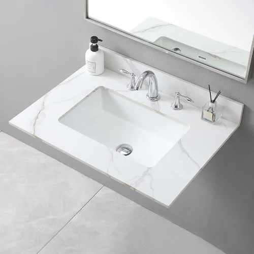 Vista 18 de Salpicaduras laterales para fregadero de baño de 22 x 4 pulgadas, tamaño universal para lavabo de baño, salpicaduras laterales de piedra