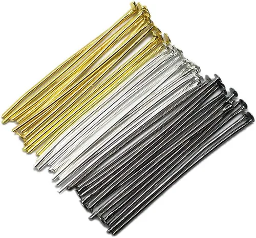Vista 2 de 200 pines de ojo chapados en oro 22ga 1.5 "/35 mm ~ fabricación de joyas ~