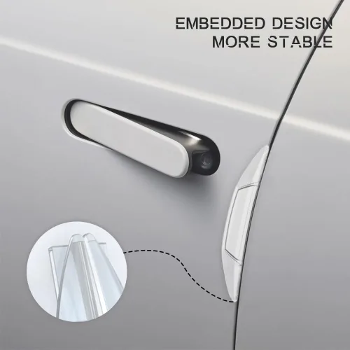Vista 5 de 4 tiras de parachoques para puerta de automóvil, protectores de borde de puerta de automóvil, protector autoadhesivo para puerta de automóvil