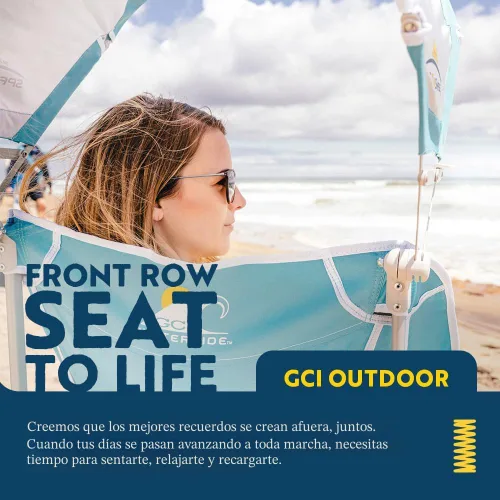 Vista 6 de GCI Outdoor Waterside Pod Rocker - Mecedora para exteriores con toldo parasol