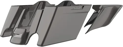 Vista 55 de Cubiertas laterales de alforjas estiradas para motocicleta, extensión extendida para Harley Touring 2014+ - Whisky ámbar Amber Whiskey
