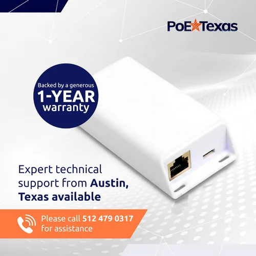 Vista 7 de PoE Texas Alimentación PoE+ y datos Gigabit separados, compatible con Google Mesh, Eero, Nest Cam, Apple Pro, Air y Mini tablets, Google Pixel
