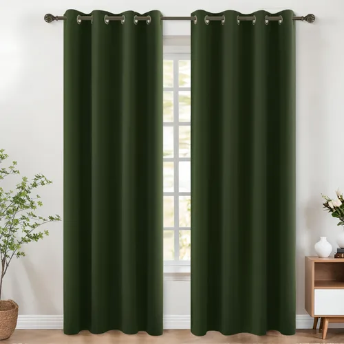 Vista 218 de KOUFALL Cortinas de Baño Aqua para Ventana, Juego de 2 Paneles Decoración Costera Cortinas Cortas Opacas para Ventana Pequeña de Cocina Puerta
