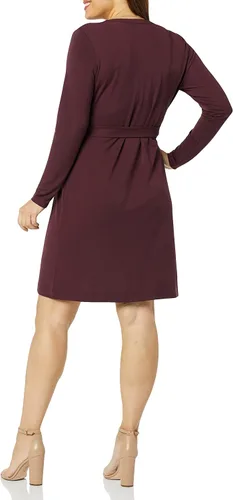 Vista 2 de Tienda Essentials Vestido cruzado de manga larga para mujer