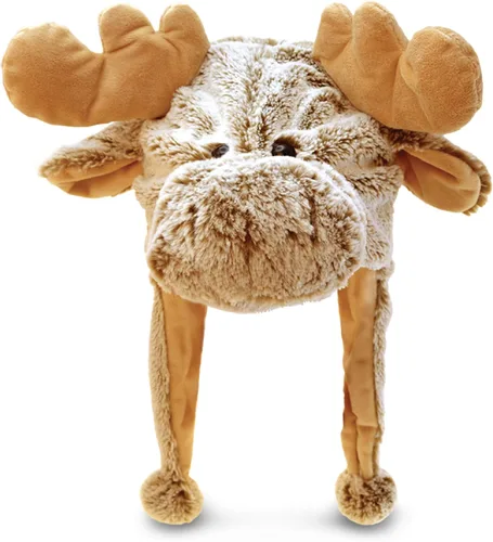 Vista 16 de Puzzled - Sombrero de mapache marrón de peluche - Sombrero súper suave y cálido con orejeras, gorro de invierno acogedor de forro polar para niños