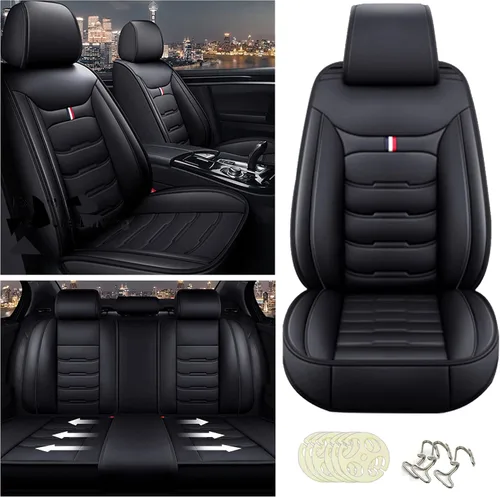 Vista 2 de Fundas de asiento de coche para Volkswagen New Beetle 2000-2010 juego completo con cojines de protección automotriz de cuero impermeable