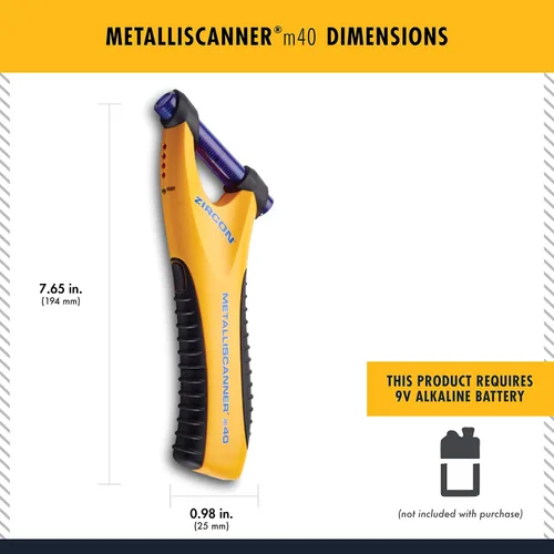 Vista 6 de Zircon MetalliScanner m40 detector de metales electrónico de mano