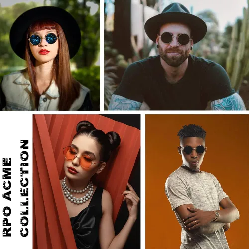 Vista 4 de Pro Acme - Gafas de sol polarizadas redondas para hombre y mujer, estilo John Lennon