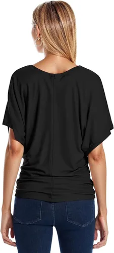 Vista 5 de Hybrid & Company Camiseta Dolman con cuello barco súper cómoda para mujer