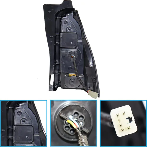 Vista 4 de Kit de luces traseras LED Gobison adecuado para Toyota 4Runner 2003-2009 Carcasa negra Efecto luz fluyendo Fácil instalación