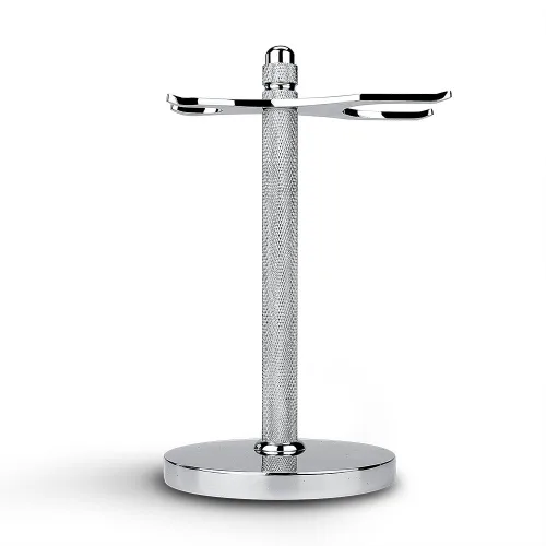 Vista 3 de Soporte de seguridad para afeitar y cepillo de afeitar, aberturas extra anchas, base más ancha, aspecto varonil