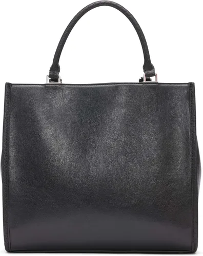Vista 2 de Calvin Klein Sophia - Bolsa con triple compartimento, NegroPlata encerada Pu Emboss