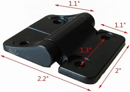 Vista 3 de Bisagra de control de posición de par constante de aleación de zinc con agujeros Serie para E6-10-416-50 E6 2 "Altura de la hoja Par simétrico 1PC